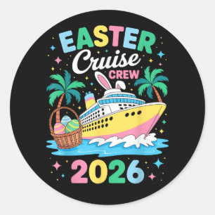 Easter Cruise Crew 2026 Matching Family Vacation  Classic Round Sticker