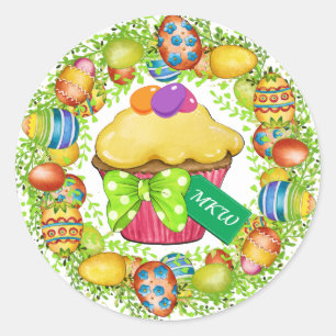 Easter Cupcake Sticker