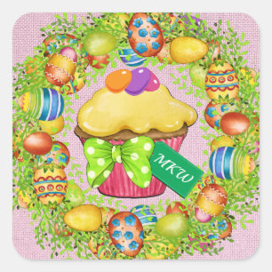 Easter Cupcake Sticker