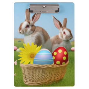 Easter Cute Bunny for a positive mood Clipboard