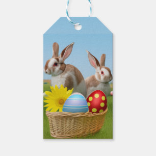 Easter Cute Bunny for a positive mood   Gift Tags