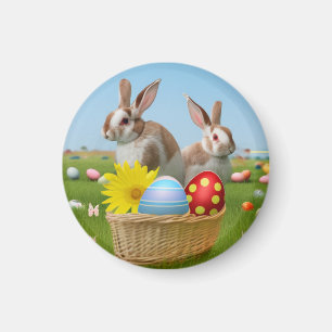Easter Cute Bunny for a positive mood   Magnet
