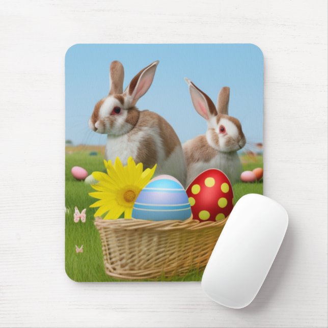 Easter Cute Bunny for a positive mood    Mouse Mat (With Mouse)