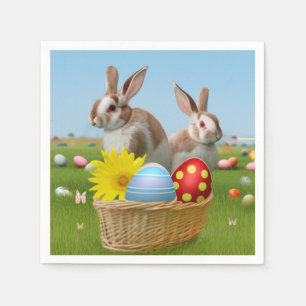 Easter Cute Bunny for a positive mood Napkin