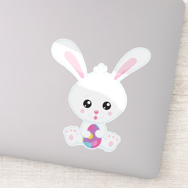 Easter, Cute Bunny, White Bunny, Easter Eggs (Detail)