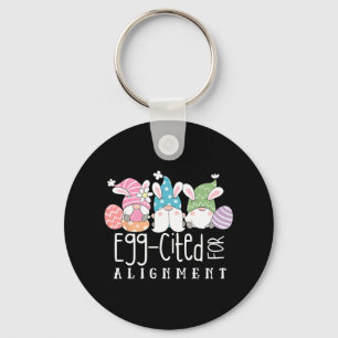 Easter Cute Gnomes Chiropractor Egg-cited For Alig Key Ring