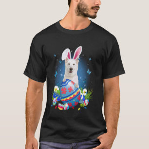 Easter Cute WHITE German Shepherd Dog Lover Bunny T-Shirt