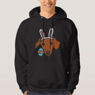 Easter Dachshund Bunny Ears Wiener Weiner Dog Men Hoodie