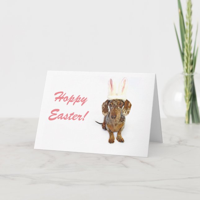 Easter Dachshund Greeting Card (Front)