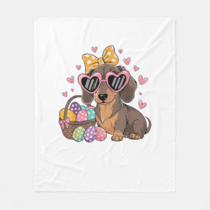 Easter Dachshunds Cute Dachshund T-Shirt Fleece Blanket
