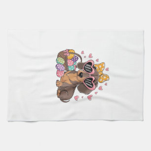 Easter Dachshunds Cute Dachshund T-Shirt Tea Towel