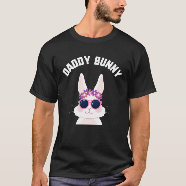 Easter Daddy Bunny Sunglasses Candy kids  Spring E T-Shirt (Front)