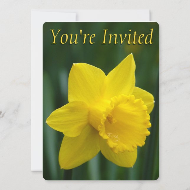 Easter Daffodil Invitations Easter Cards Customise (Front)
