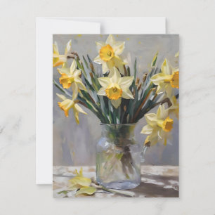 Easter Daffodils D - Oils Holiday Card
