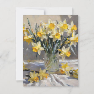 Easter Daffodils F - Oils Holiday Card