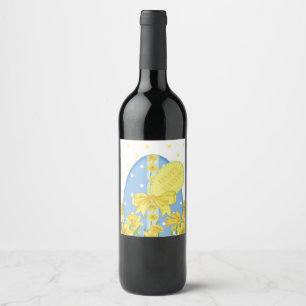 Easter Daffodils Wine Label