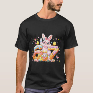 Easter Day 67 Cute Rabbit Bunny Six Seven Meme Bow T-Shirt