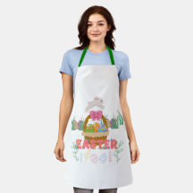 Easter Day Apron – Cute Bunny & Egg Design