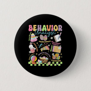 Easter Day Behaviour Analyst Bunny Aba Behaviour T 6 Cm Round Badge
