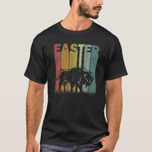Easter Day Bison Retro Graphic Funny Easter Costum T-Shirt