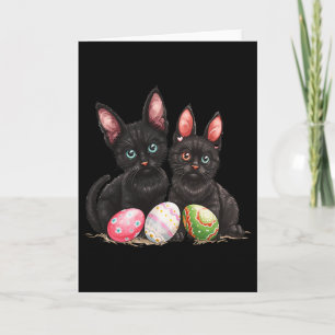 Easter Day Black Cat Easter Black Cat Easter Egg 1 Card