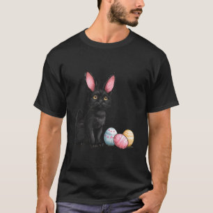 Easter Day Black Cat Easter Black Cat Easter Egg T-Shirt