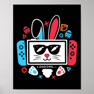 Easter Day Boys Gamer Shirt Video Game Controller  Poster