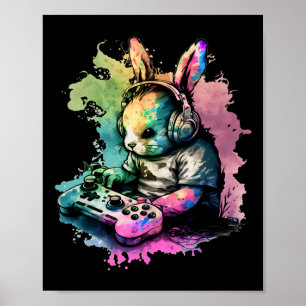 Easter Day Boys Gamer Shirt Video Game Controller Poster