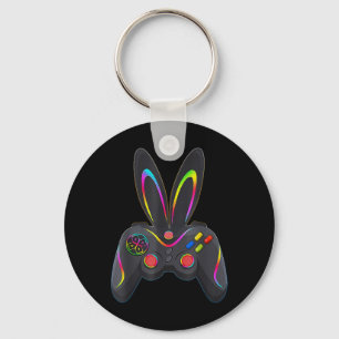 Easter Day Boys Gamer Video Game Controller Bunny Key Ring