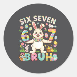 Easter Day Bruh 67 Meme Classic Round Sticker