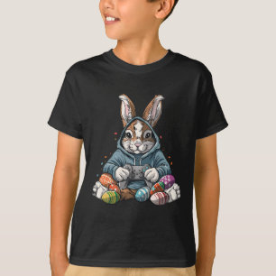 Easter Day Bunny Egg Funny Boys Girls Kids Gamer 5 T-Shirt