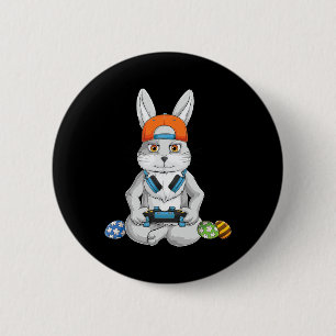 Easter Day Bunny Egg Funny Boys Girls Kids Gamer 6 Cm Round Badge