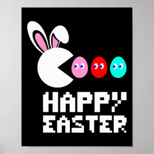 Easter Day Bunny Egg Video Game Boys Girls Kids Ga Poster