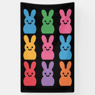 Easter Day Bunny Eggs Plaid Leopard Banner