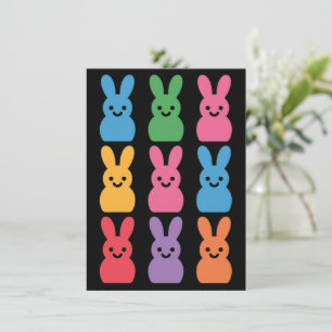 Easter Day Bunny Eggs Plaid Leopard Holiday Card
