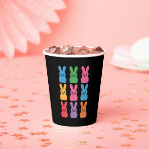 Easter Day Bunny Eggs Plaid Leopard Paper Cups