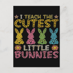 Easter Day Bunny Eggs Plaid Leopard T-Shirt Tri-Bl Holiday Postcard