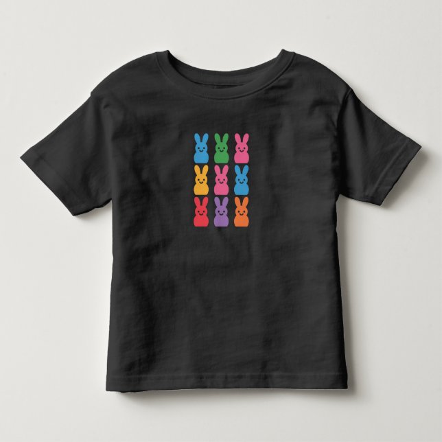 Easter Day Bunny Eggs Plaid Leopard Toddler T-Shirt (Front)