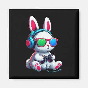 Easter Day Bunny Gamer Video Gaming Boys Men Kids Magnet