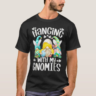 Easter Day & Bunny Gnomes For Women Hanging With M T-Shirt