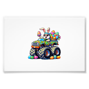 Easter Day Bunny Monster Truck Eggs Cool Rabbit T- Photo Print
