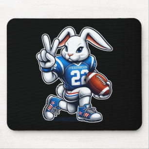 Easter Day Bunny Playing Footbyll Boys Girls Kids Mouse Mat