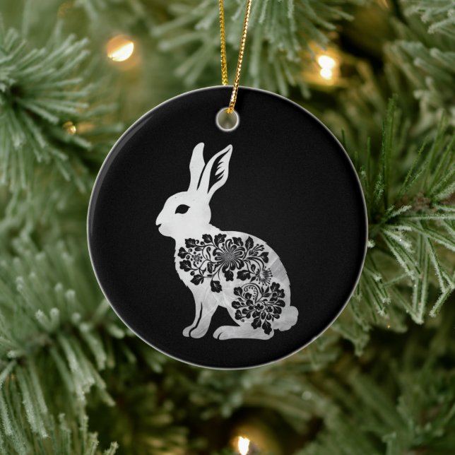 Easter Day Bunny Rabbit Ceramic Tree Decoration (Tree)