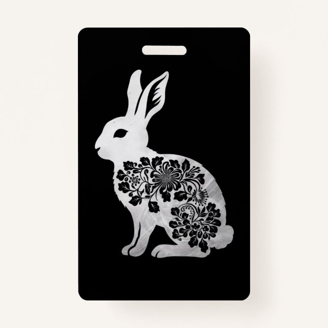 Easter Day Bunny Rabbit ID Badge (Front)