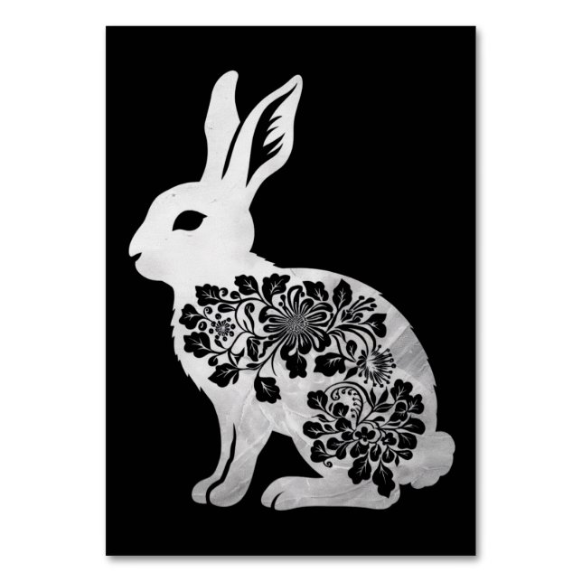 Easter Day Bunny Rabbit Table Number (Front)
