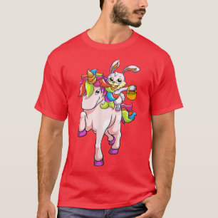 Easter Day Bunny Riding Unicorn Girls Toddler East T-Shirt