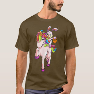 Easter Day Bunny Riding Unicorn Girls Toddler East T-Shirt