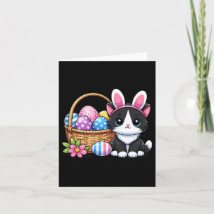 Easter Day Cat Bunny Ears Eggs Graphic Men Women K Card