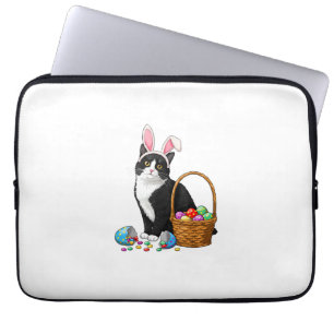 Easter Day Cat Bunny Ears Eggs Graphic Men Women K Laptop Sleeve