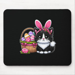 Easter Day Cat Bunny Ears Eggs Graphic Men Women K Mouse Mat